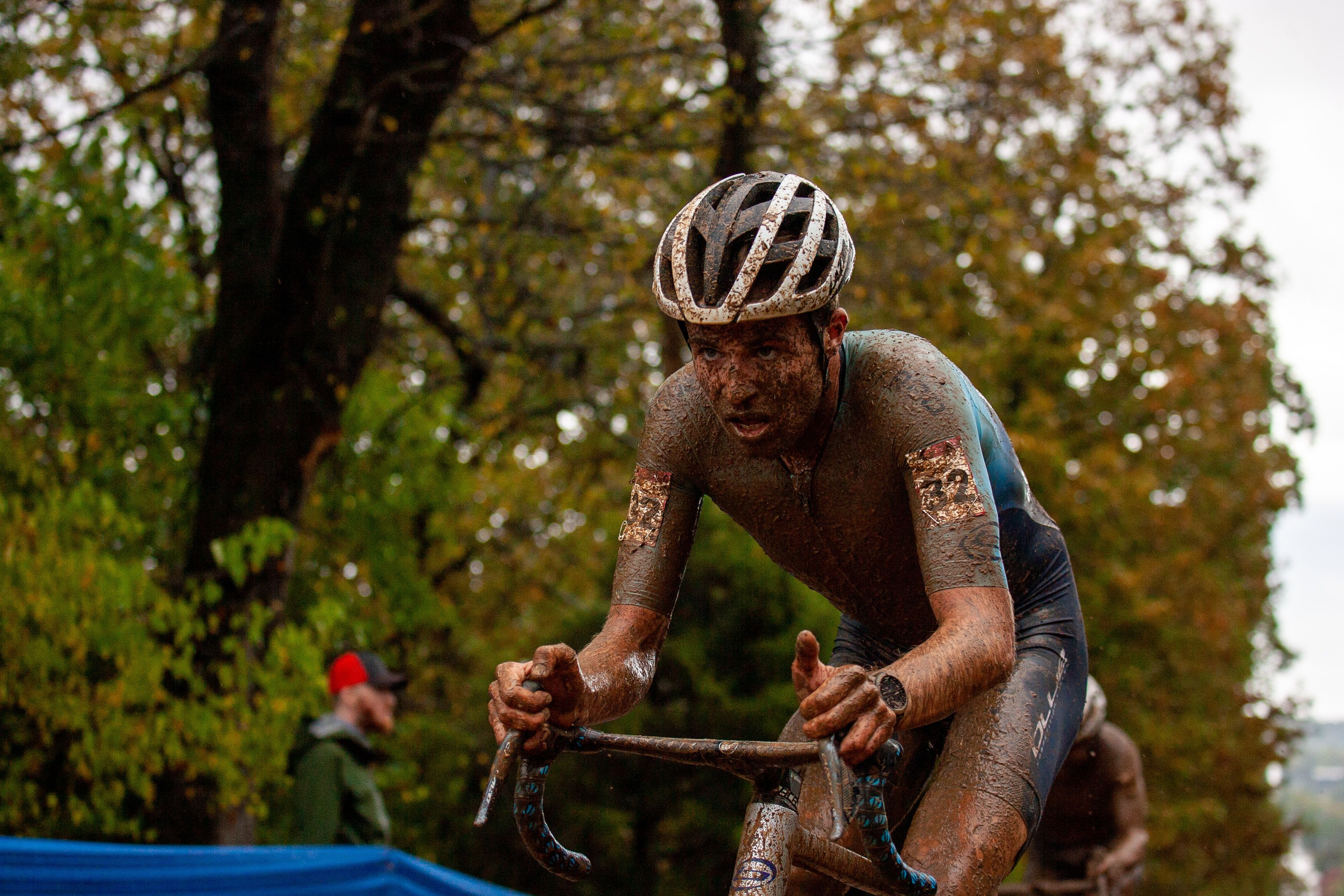Getting muddy while racing Cyclocross