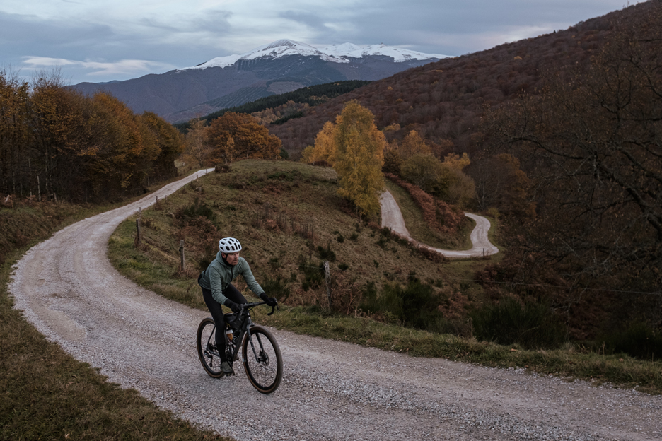 Riding a Shimano bike on the Gravel roads of the Europe Pyrenees