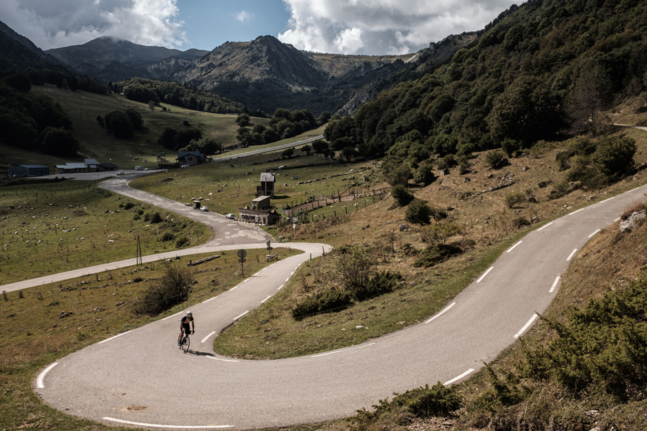 Riding a Shimano Road bike in the Pyrenees 