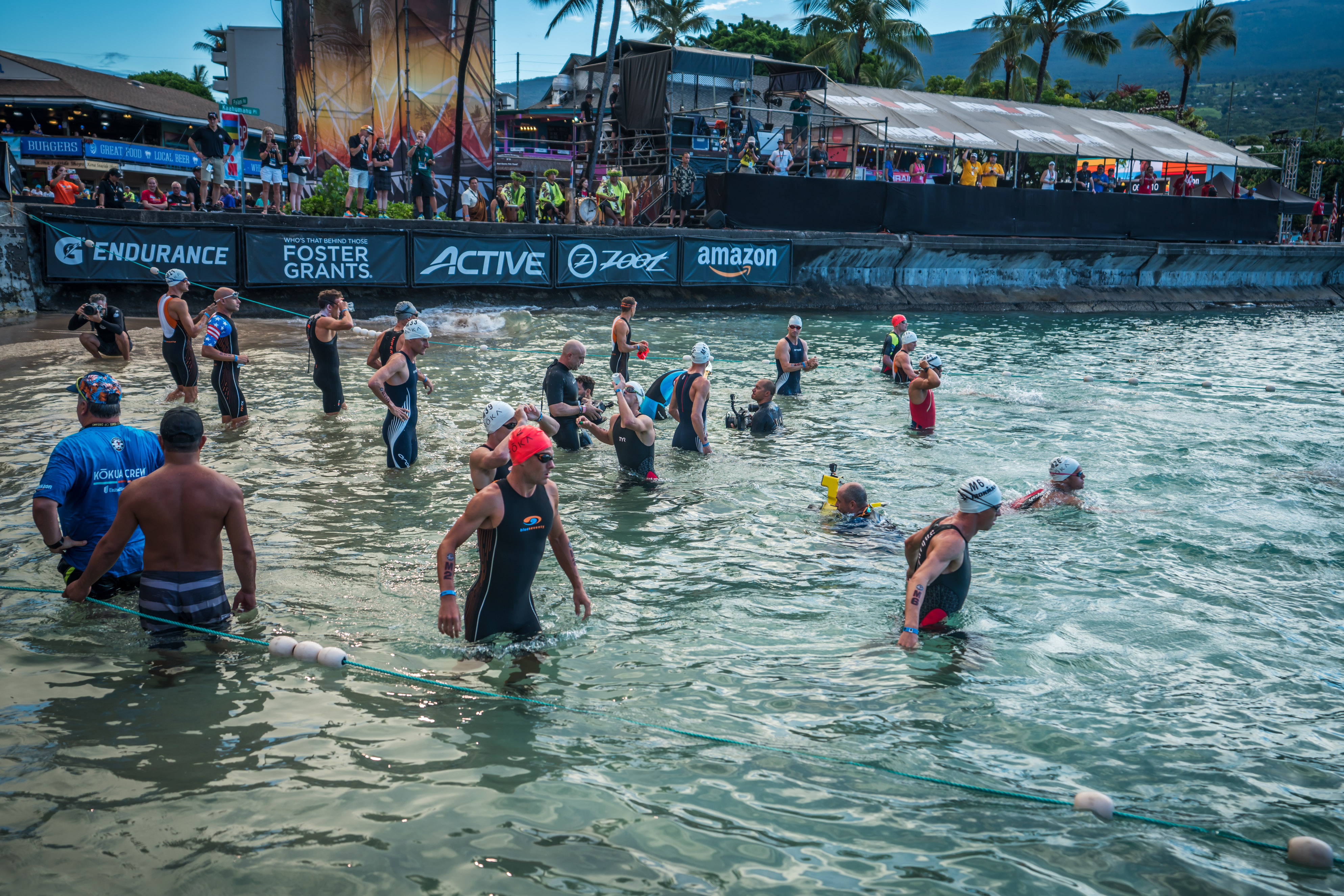 Swim start at IRONMAN Kona