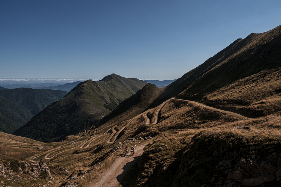 Riding a SHIMANO Road bike up the Pyrenees in Europe