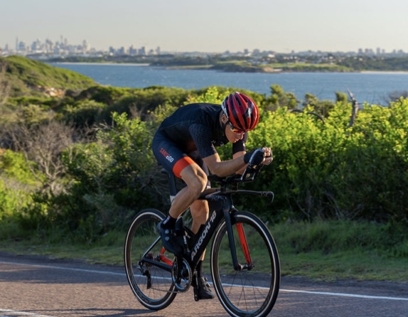 Crowie winning triathlon race